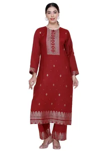 Safaa - Abbigliamento Etnico Indiano all'Ingrosso, Completo in <span class=keywords><strong>Viscosa</strong></span> Intrecciata, Set Kurti Tradizionale da Cerimonia per Donne, Materiale per Abiti, Completi Pakistani - Product Image 4