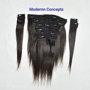 Extensions de cheveux humains 100 % naturels, non traités, à clipser, ondulés, de qualité supérieure, provenant de fournisseurs de cheveux vierges indiens non transformés, avec cuticules intactes - Product Image 5
