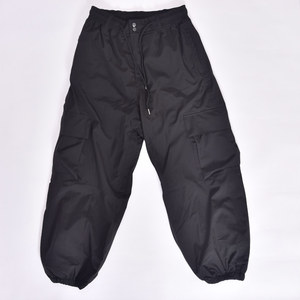 Pantalon de neige noir de qualité supérieure coupe-vent et isolé au chaud avec poches cargo et jambe large pour le ski, le snowboard et l'hiver - Product Image 1