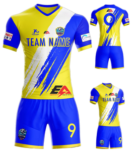 Uniformes de Fútbol para Adultos, Camiseta de Fútbol con Estampado Digital Personalizado OEM, Ropa Deportiva de Secado Rápido, 100% Poliéster - Product Image 1