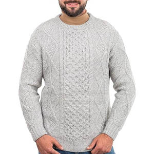 Pull en tricot décontracté pour homme de haute qualité avec logo frontal, 100 % coton et laine, style moderne, vêtement tendance - Product Image 2