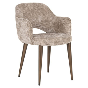 Modern Eco-Friendly Durable Upholstered Dining <b>Chair</b> with Wood <b>Legs</b> Fabric Seat Midcentury Design Villa Use - Product Image 1