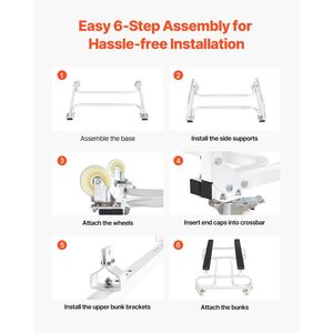 Carrello Regolabile per Moto d'Acqua con 4 Ruote, Capacità di Carico 1300 Libbre, per Spostamento Comodo di Moto d'Acqua - Product Image 5