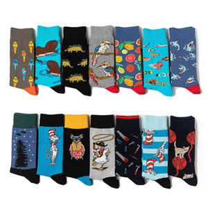 Wholesale <b>Mens</b> <b>Funny</b> Happy Custom <b>Socks</b> Crew Cotton Fashion <b>Socks</b> Custom Design High Quality - Product Image 5