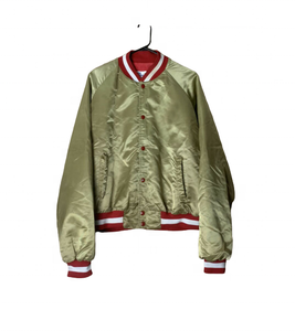 Wholesale 100% Polyester Satin Varsity <b>Summer</b> <b>Jacket</b> <b>for</b> <b>Men</b> Customized Logo Stand Embroidery High Quality Canvas Material - Product Image 1