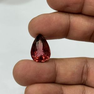 Pendentif en tourmaline rose naturelle taille poire 12 carats, pierre précieuse en vrac, qualité AAAA, forme goutte d'eau, provenance Madagascar, qualité bijoux fins, vente en gros - Product Image 3
