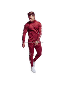 Unisex Custom Logo Gym Wear Track Suit 2PCS <b>Zip</b> <b>up</b> <b>Jacket</b> and Pants Solid Pattern Fitness Apparel for Winter Bulk Order - Product Image 6