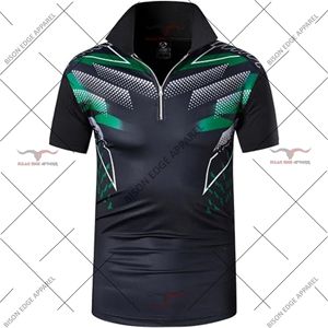 Athletic <b>Polo</b> Shirt Men's Half Zip Collar Geometric Sublimation Print <b>Sports</b> <b>Polo</b> Breathable Quick Dry Golf Tennis Training Team - Product Image 4