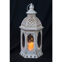 Lanternes de table et de sol marocaines modernes en métal blanc et or, durables, pour la décoration de la maison, Ramadan, Eid, Noël, Pâques 2026