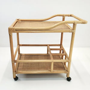 Carrito de bar de ratán ecológico con el mejor descuento, carrito de servicio al por mayor para uso en interiores y exteriores - Product Image 4