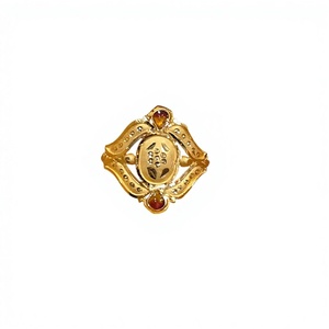 22K Solid Gold <b>Ring</b> for Women Traditional <b>Indian</b> Laxmi Narayan Jewelry 916 Hallmarked Yellow Gold Wedding <b>Ring</b> Fine Jewelry - Product Image 1