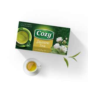 กระดาษกรองชาเขียวจัสมินแบบขายส่ง ชาสมุนไพรเพิ่มพลังพรีเมียม บรรจุในถุง PLA กล่องแบบกำหนดเองพร้อมโลโก้และบรรจุภัณฑ์ - Product Image 1