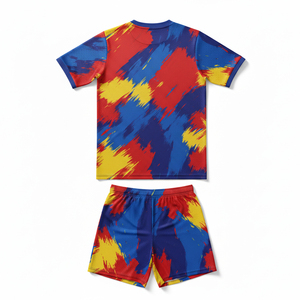 Ensemble de maillot et short de football sublimé, coupe confortable, impression intégrale, logo personnalisé, tenues de match de football - Product Image 3
