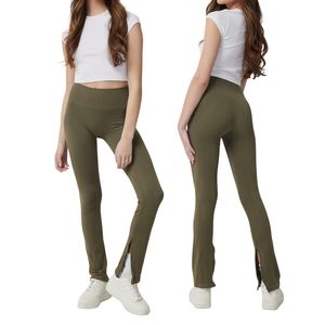 กางเกงเลกกิ้งออกกำลังกายเอวสูงสำหรับผู้หญิง ขายส่งตามสั่ง ผลิตจากไนลอนผสมสแปนเด็กซ์ ยืดหยุ่นได้ดี มีกระเป๋า ทรงขาบาน - Product Image 5