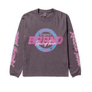 Men's long sleeve shirt polyester cotton blend panel design heat transfer <b>logo</b> 100% cotton T-shirt for men loose fit printed - Product Image 2