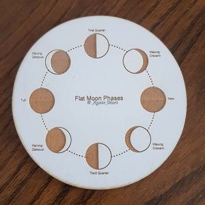 Posavasos de selenita de piedra chakra constelaciones del zodiaco Signos del zodiaco Grabado Posavasos de cristal de rejilla MDF para bebida con soporte de café - Product Image 4