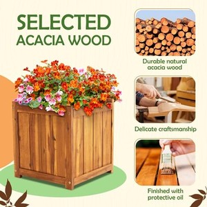 Acacia Wood <b>Planter</b> Box Wholesale | Minimalist Design Wooden <b>Planters</b> India - Product Image 5