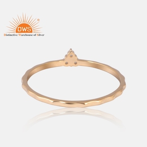 แหวนทองคำแท้ 9K ประดับเพชร CVD แบบฝังเพชรเต็มวง ขายส่งเครื่องประดับสั่งทำสำหรับผู้หญิง - Product Image 3