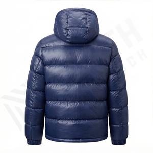 Veste matelassée en toile unisexe pour l'hiver, col rond, imperméable, écologique, fermeture éclair, rembourrage - Product Image 3