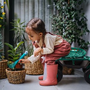 สกู๊ตเตอร์ทำสวนพร้อมที่นั่งหมุนได้ 360 องศา ที่จับยืดหดได้ ถาดวางของ และล้อเลื่อน - เก้าอี้สวนแบบมีล้อ - Product Image 4