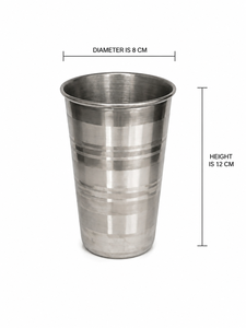 Gobelet de voyage réutilisable Dheer International en acier inoxydable gris de qualité alimentaire 202, motif uni, compatible lave-vaisselle (diamètre 8 cm) - Product Image 1