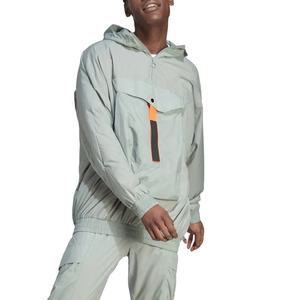 2025 <b>Summer</b> Casual Outdoor Running Windbreaker <b>Jacket</b> Plus Size Breathable <b>Lightweight</b> Leather Fabric Windproof Hood Fur Zipper - Product Image 5