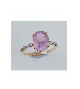 Bague de fiançailles exquise pour femme, plaquée or rose 18 carats, sertie de griffes, détails raffinés, style intemporel, sublime toutes les tenues - Product Image 2