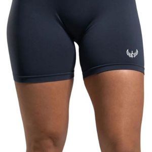 <b>Womens</b> Navy <b>Blue</b> High Waist Gymwear <b>Shorts</b> Soft Stretch Workout Fitness Training Yoga Athletic Activewear Wear - Product Image 6
