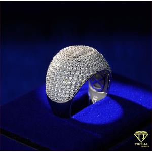 Anillo de Plata de Ley 925 con Diamante Moissanita en Corte Baguette para Compradores Mayoristas de Joyería - Product Image 2