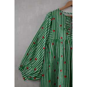 ชุดเดรสผ้าฝ้ายพิมพ์ลายบล็อกสำหรับผู้หญิง ทำมือ สไตล์โบโฮ ลำลอง ใส่ได้ทุกวัน ชุดฤดูร้อน - Product Image 2