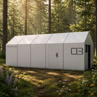 Maison capsule modulaire T3, structure galvanisée, décoration de base, maison capsule écologique