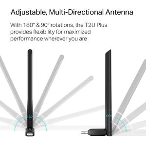 Adattatore WiFi USB AC600 per PC Archer T2U Plus - Scheda di Rete Wireless Dual Band 2.4GHz 5GHz 5dB ad Alto Guadagno per Desktop - Product Image 3