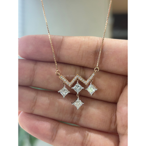 Collar con Colgante de Diamante Cultivado en Laboratorio de 1.70 Ct, Geométrico, Certificado por IGI, para Mujer, Oro de 14K, Diseño Elegante y Personalizado - Product Image 4
