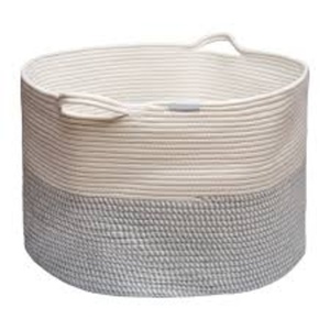 Clothing Organizer Foldable <b>Collapsible</b> Stackable 100% Cotton Woven Eco-Friendly Durable Lightweight Portable Modern Basket - Product Image 1