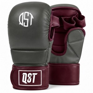 Gants d'entraînement de boxe QST en cuir PU, gants de sparring professionnels, équipement d'entraînement d'arts martiaux, rembourrage respirant avec velcro - Product Image 5