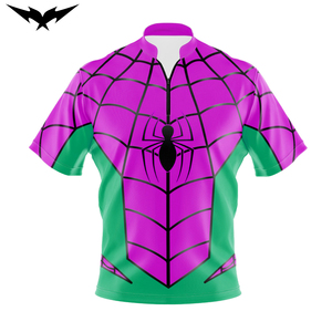 Maillots de bowling unisexes réversibles personnalisés en gros, sans couture, de haute qualité, avec fermeture éclair 1/4, respirants - Product Image 3