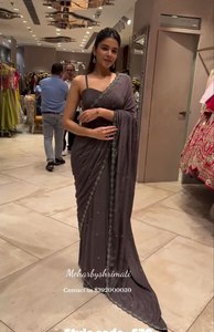 New Modern Super Trending <b>Women's</b> Party <b>Jacket</b> with Saree Embroidery Quick Dry All Seasons - Product Image 6