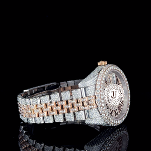 Montres mécaniques de luxe à mouvement ETA en acier inoxydable, serties de moissanite blanche et violette, très demandées, disponibles pour les fabricants - Product Image 6