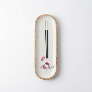 Elegante Porta Incienso Árabe Hecho a Mano de Madera con Recolector de Ceniza para Meditación en Ramadán y Decoración del Hogar - Product Image 1