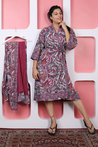 Printed <b>Beach</b> <b>Towel</b> Pareo Set Paisley Printed Front side Polyester Scarf Back Side <b>Towel</b> 2-in-1 - Product Image 3