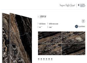 กระเบื้องพอร์ซเลนไบรท์วิชั่นไฮกลอส ขนาด 800x1600 1200x1800 750x1500 มม. ออกแบบมาเพื่อพื้นที่ภายในที่กว้างขวางพร้อมบรรยากาศสถาปัตยกรรมสมัยใหม่ - Product Image 3