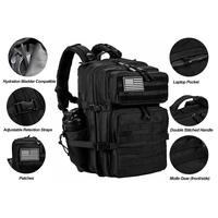 Sac à dos tactique unisexe en nylon, système Molle, 36-56L, cadre externe, fermeture éclair, poche intérieure imperméable