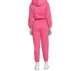 2026 ensemble de pantalons de survêtement et de sweat à capuche à motif solide personnalisé pour les femmes ODM Supply deux pièces Jogging Suit avec logo avant - Product Image 4
