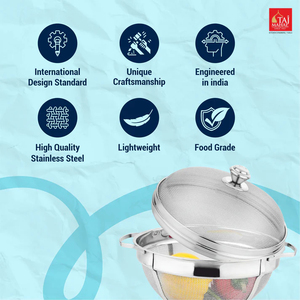 Wholesale Heavy Duty Stainless Steel SS Colander Food Grade Super Heavy With Lid <b>Mesh</b> Basket - Product Image 3