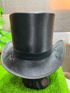 Chapeau haut de forme en cuir noir, style formel, décontracté, pour fête, costume, quatre saisons, unisexe - Product Image 5