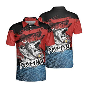 Polo de Pesca de Manga Corta de Secado Rápido para Hombre, Logotipo Personalizado, UPF 50+, Transpirable, Sublimado, 100% Poliéster, Jersey, OEM/ODM, Venta al Por Mayor - Product Image 1
