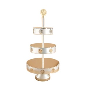 Premium Quality Silver Chocolate Cake Tray With <b>Stand</b> Latest Design Dessert Tray <b>Tea</b> and Coffee Serving Cake <b>Stand</b> Server - Product Image 1