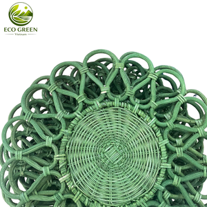 Floral Rattan <b>Placemat</b> Handmade Open Weave Dining Table Mat for Boho Coastal Farmhouse Home Decoration - Product Image 4