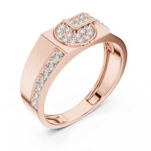 Anillo de Diamante Cultivado en Laboratorio CELESTIAL MOSAIC para Hombre, Juego de Anillos de Oro Blanco Sólido de 18 Quilates con Baño de Rodio, Regalo de Lujo para Compromiso, Boda o Fiesta - Product Image 5