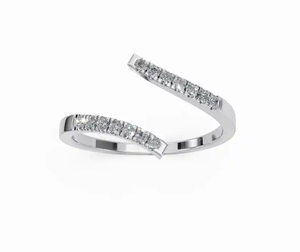 Elegante Anillo de Diamantes Divididos Elaborado en Oro de 9kt, 14kt o 18kt Disponible en Oro Amarillo, Oro Rosa o Oro Blanco con un Peso Total de 0.159 Quilates - Product Image 1